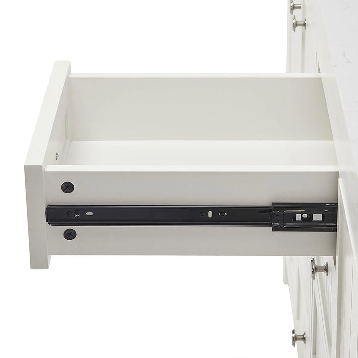 72 inch bathroom freestanding vanity drawer slide detail