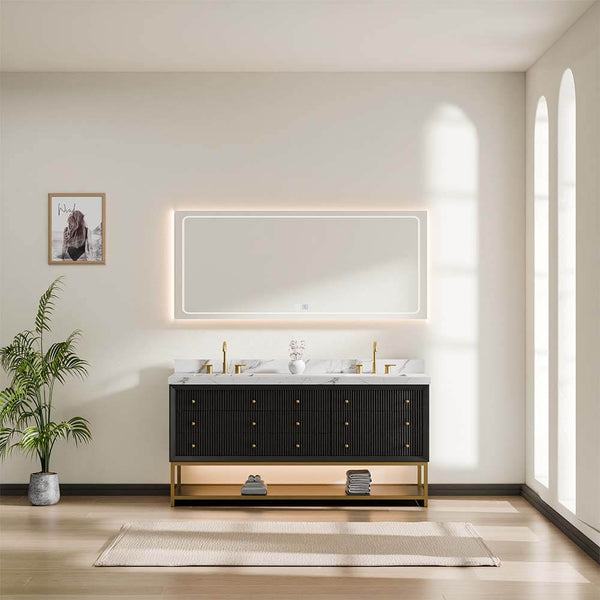 72 inch black modern bathroom vanity