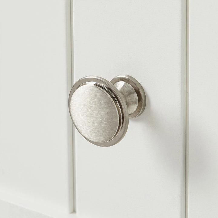 72 inch bathroom freestanding vanity brushed nickel knob detail
