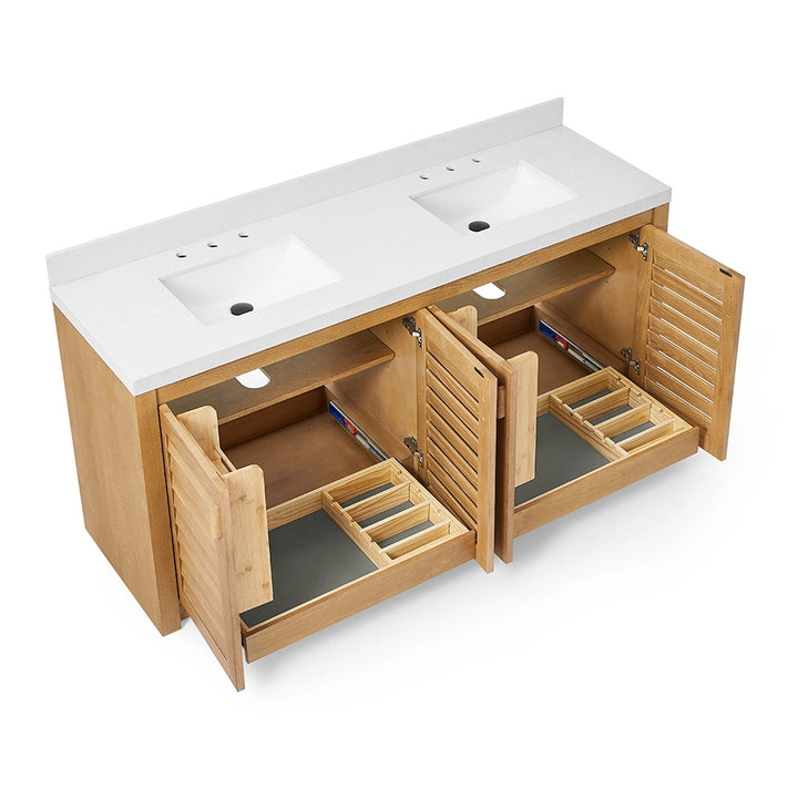 72 inch bathroom freestanding vanity double sink empty drawers