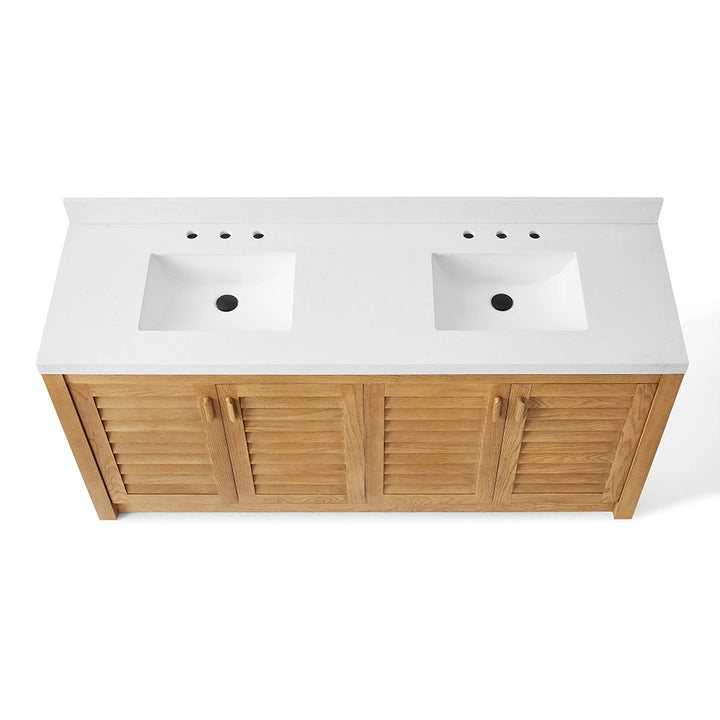 72 inch bathroom freestanding vanity double sink top view