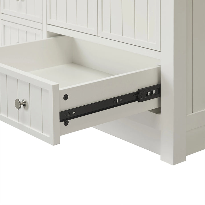 72 inch bathroom freestanding vanity drawer slide detail image