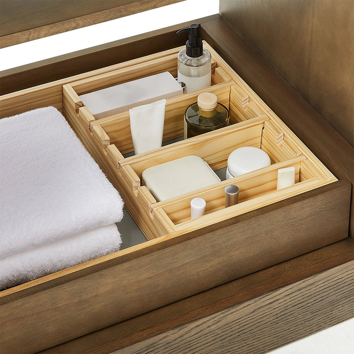 72 inch dark brown bathroom freestanding vanity drawer organizer