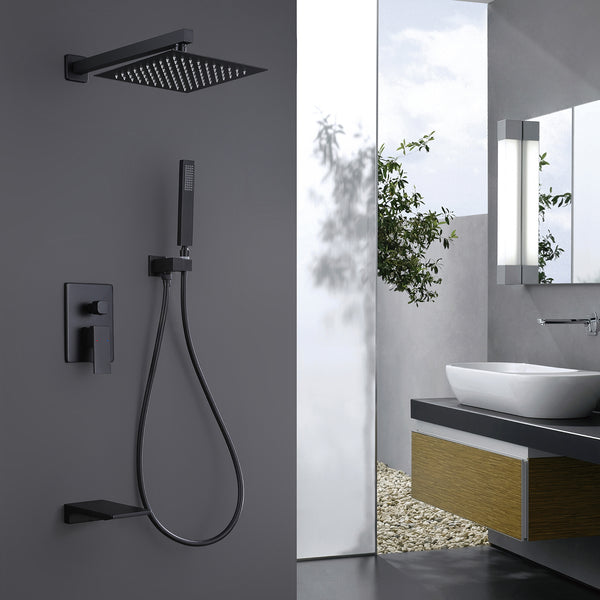 3-Function Pressure Balanced Shower System W/ Dual Handles & Rough-In Valve