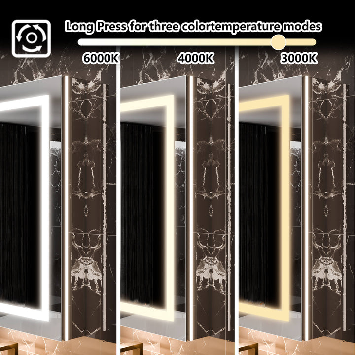 Adjustable Color Temperature Bathroom Mirror
