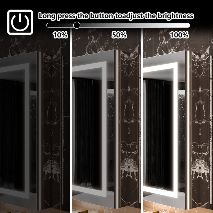 Adjustable LED Lighting Bathroom MirrorPercent Brightness