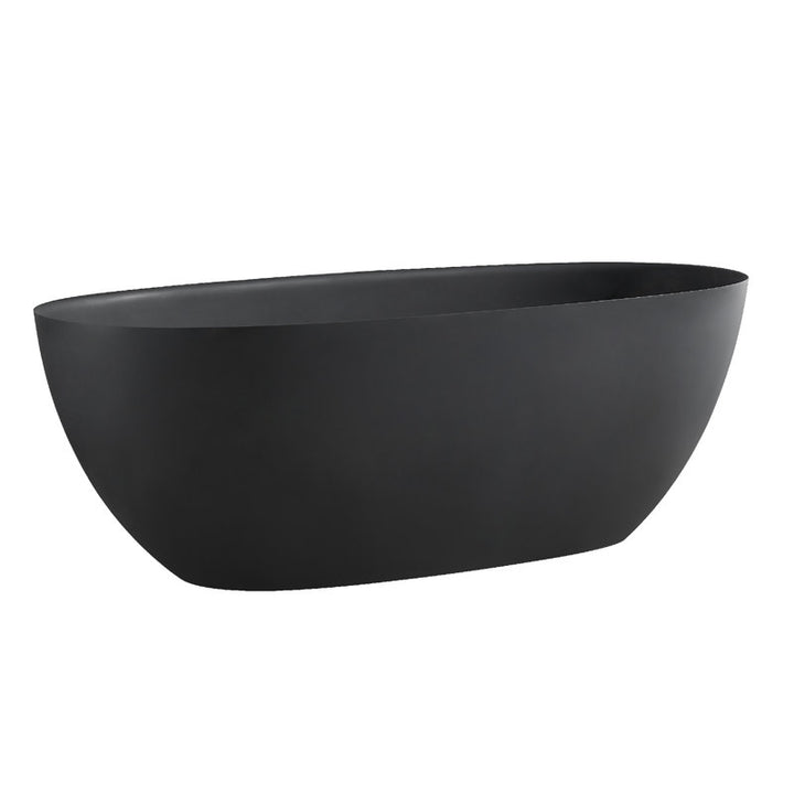 Bathroom Artificial Stone Freestanding Soaking Bathtub With Overflow Port - Modland