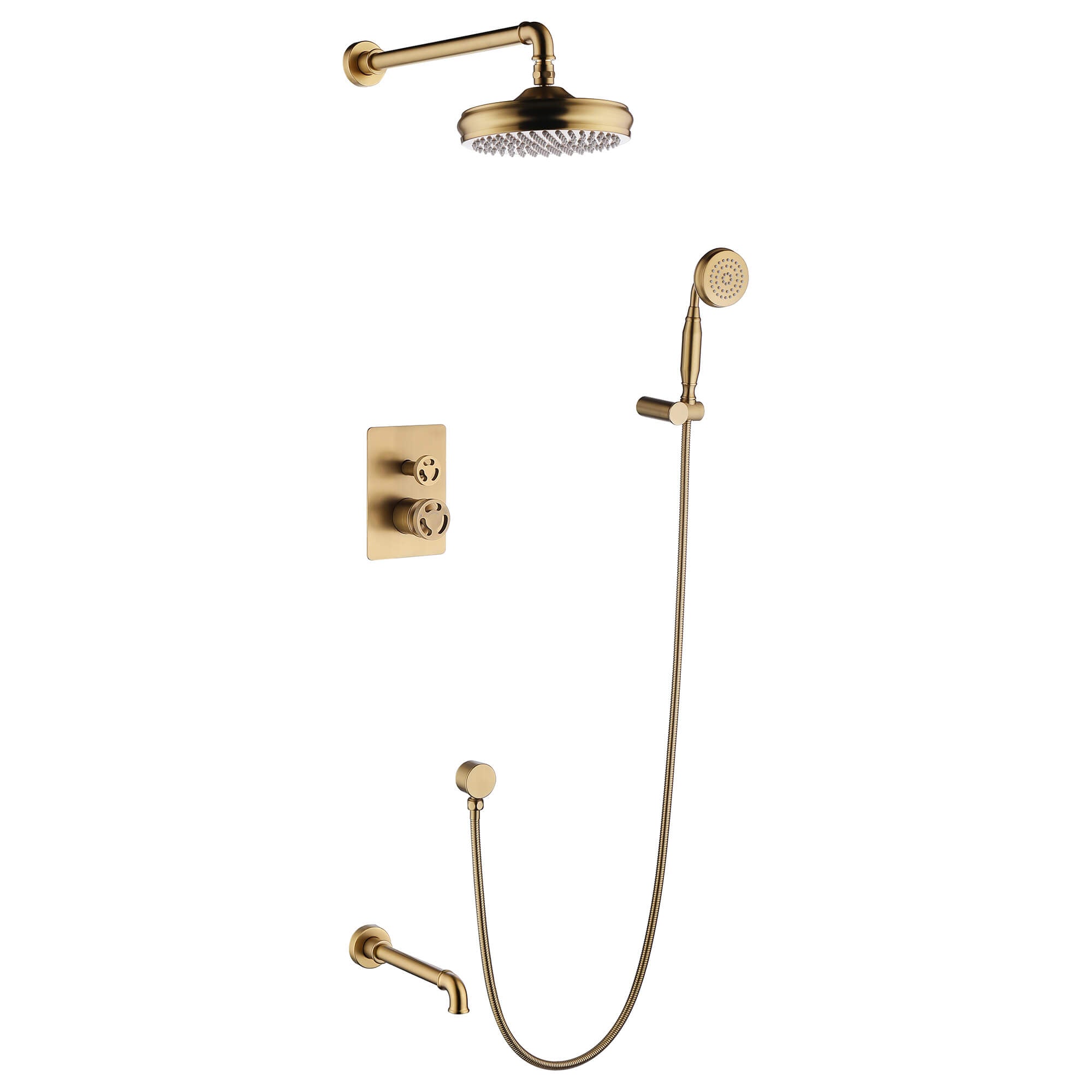 Replacement Complete Shower System 3-Function Shower System with Tub Spout & Embedded Valve – Modland