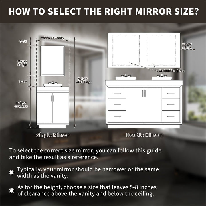 LED Mirror Size Guide
