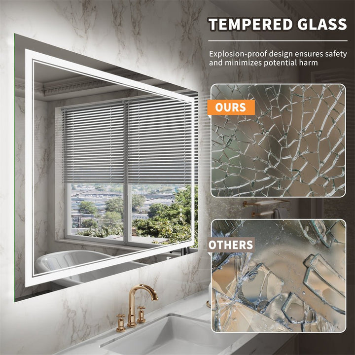 LED Mirror Tempered Glass Explosion Proof