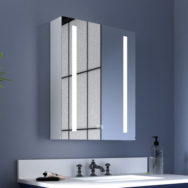Mount Framed Aluminum Medicine Cabinet Adjustable Shelves