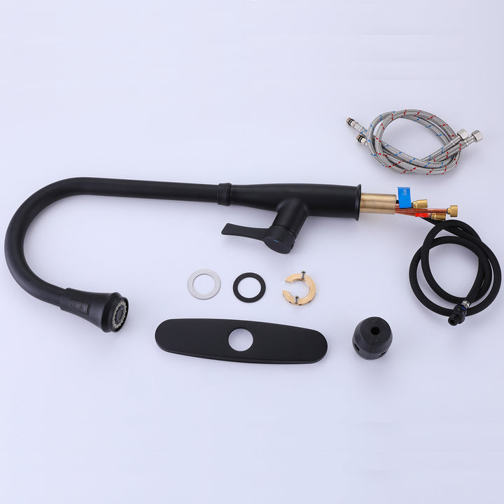 Pull Out Single Handle Two Function Deck Mounted Kitchen Faucet - Modland
