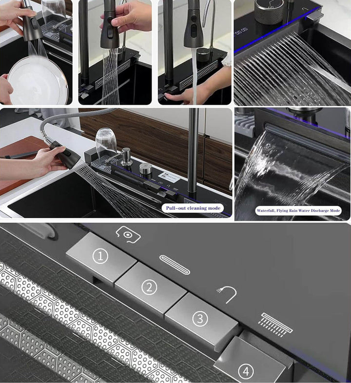 Smart Sinkwith Piano-Style Water Mode Switch
