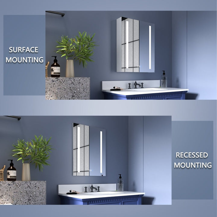 Surface mounting and flush mounting possible