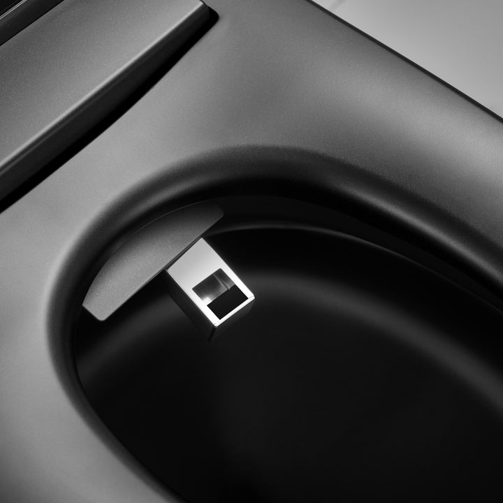 Matte Black Smart Toilet with Bidet and Remote Control - Modland