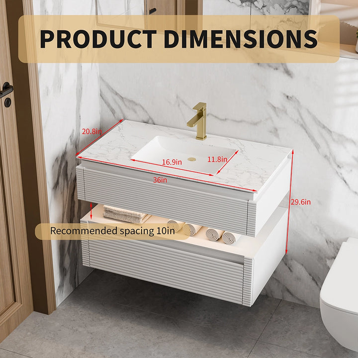 36 inch white bathroom vanity dimensions with marble countertop