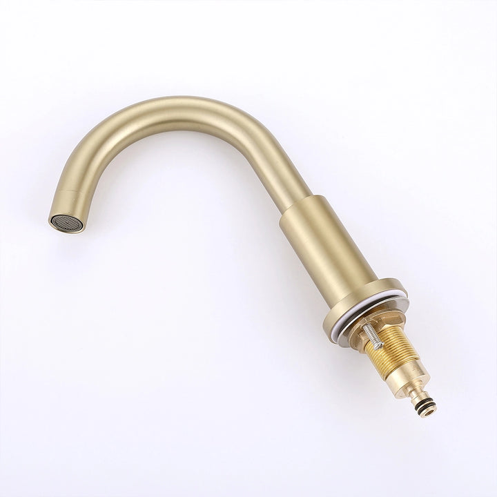 Brushed gold widespread faucet spout replacement component