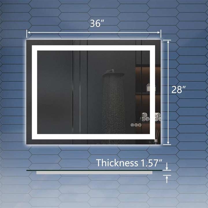 Apex 36" W X 28" H Bathroom Cupboard Mirror with Elegant Storage - Modland