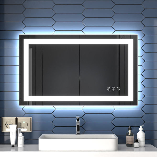 Apex 40" W x 24" H LED Vanity Bathroom Mirror with Sophisticated Style - Modland