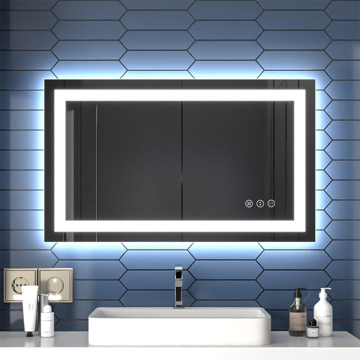 Apex 40" W x 24" H LED Vanity Bathroom Mirror with Sophisticated Style - Modland