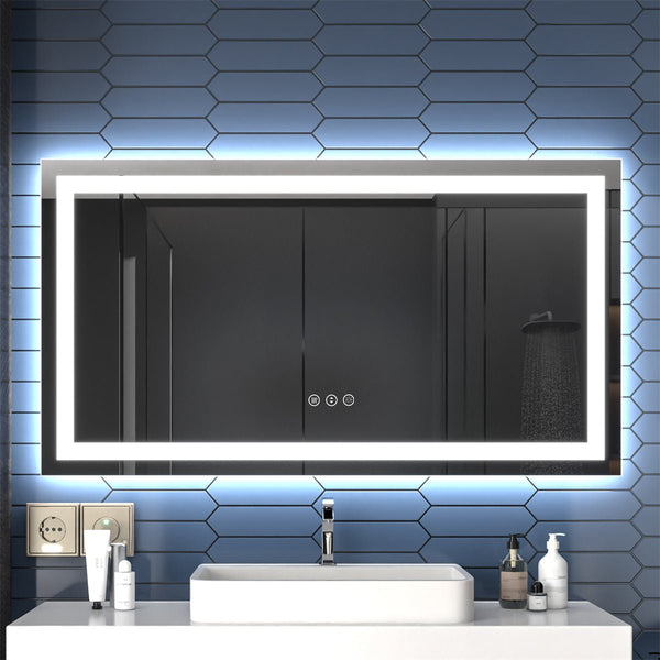 Apex 55" W x 30" H LED Modern Bathroom Mirrors for Contemporary Homes - Modland
