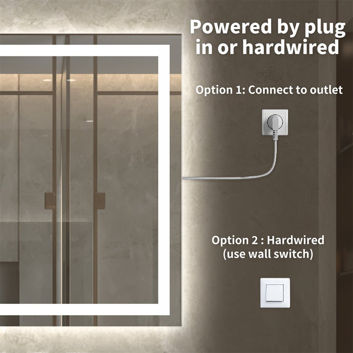 Apex 72" W x 32" H Elegant Bathroom Vanity Mirrors with Integrated LED Lighting - Modland