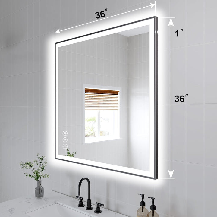 36"x36" LED Contemporary Rectangular Bathroom Mirrors - Modland