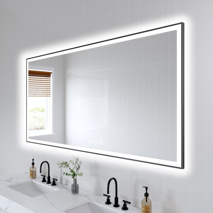 72"x36" Vanity Mirror with Built-in LED Lighting for Bathrooms - Modland