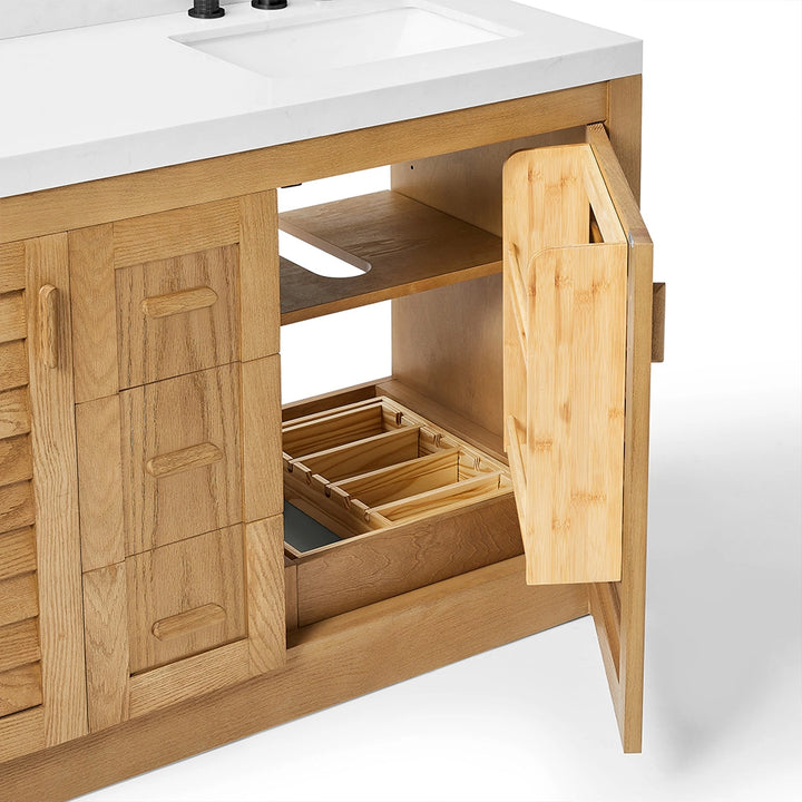 bathroom freestanding vanities door open storage organizer