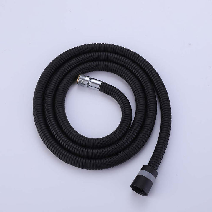 Flexible black hand shower hose for modern bathtub faucet set