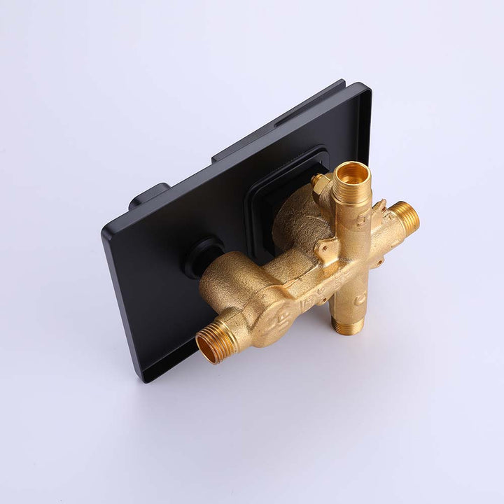 Brass valve cartridge and inlet outlet ports of bathtub faucet