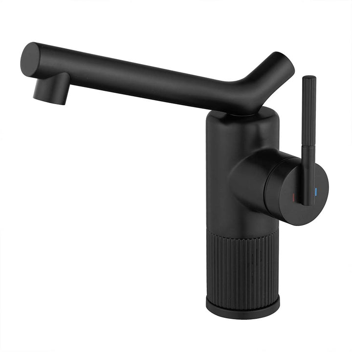 Black bathroom faucet modern single handle