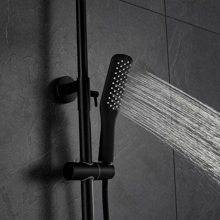 Black handheld shower sprayer