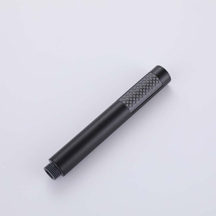 Black modern hand shower head for outdoor shower system
