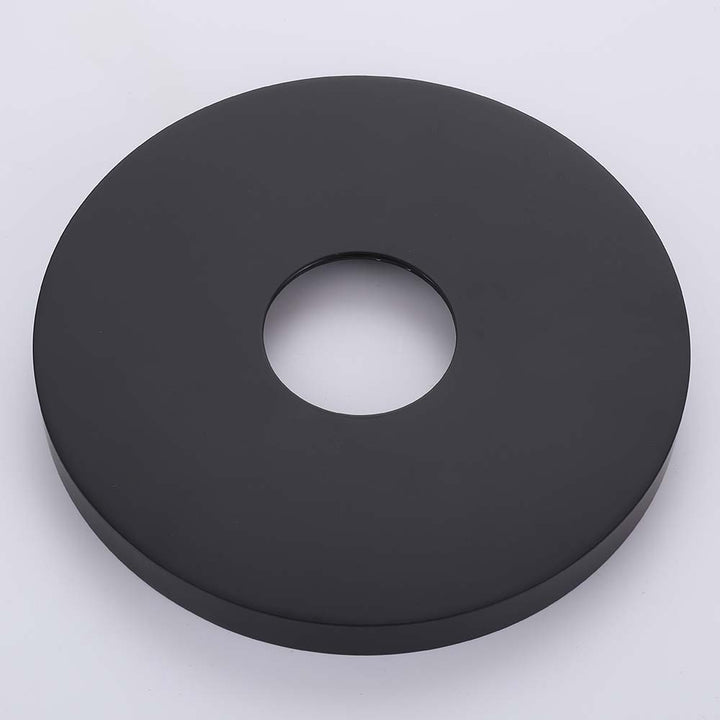 Black round cover plate for outdoor shower base