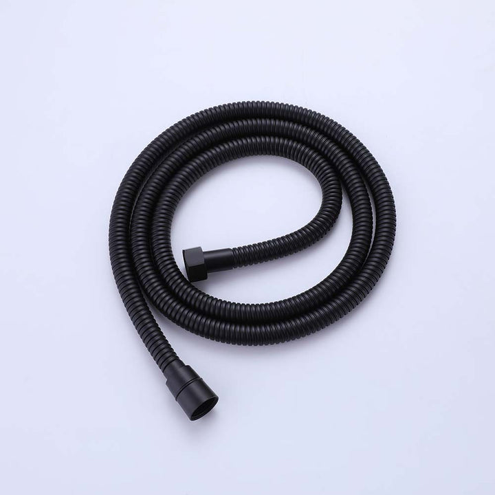 Flexible matte black shower hose for hand shower connection