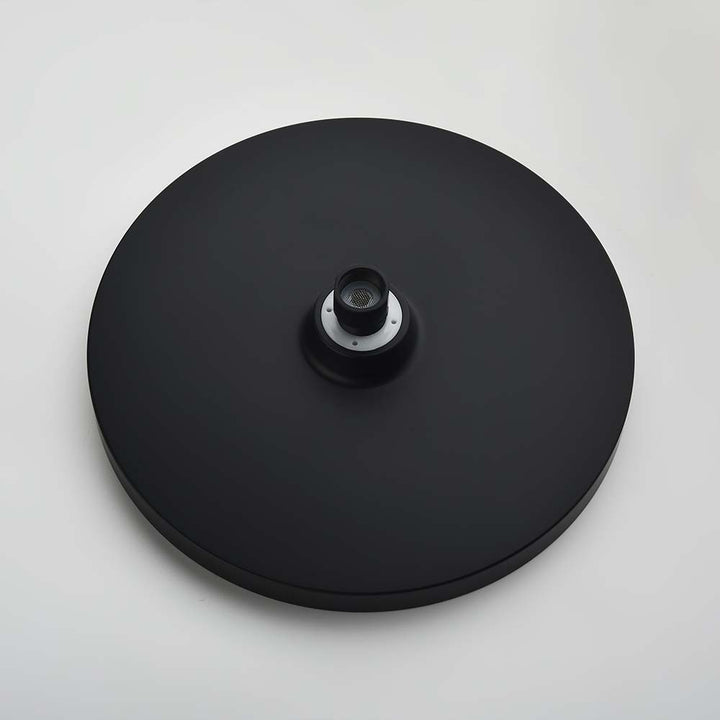 Black shower system 10 inch rainfall showerhead back view