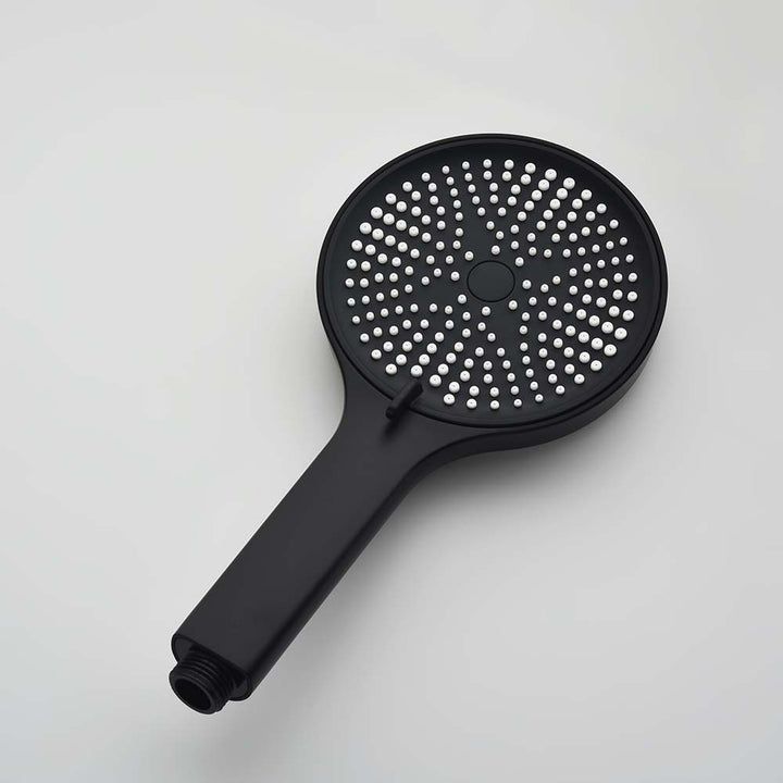 Black shower system handheld shower head with silicone nozzles