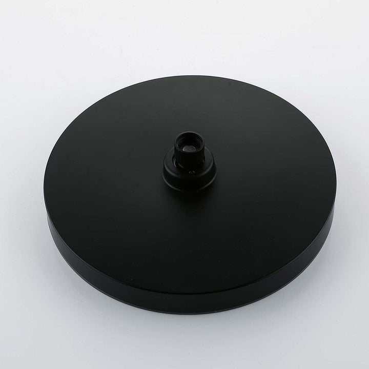 Black shower system overhead rain shower head back view