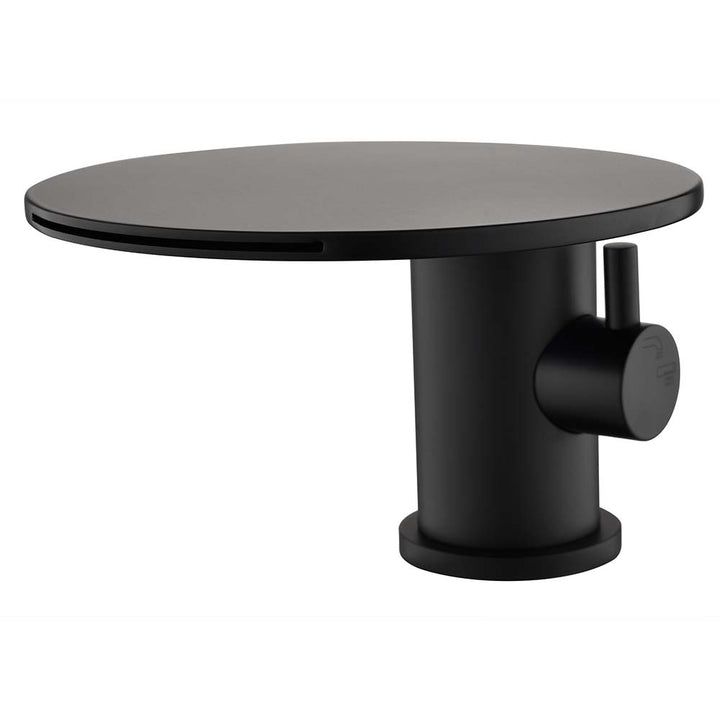Black waterfall bathtub faucet