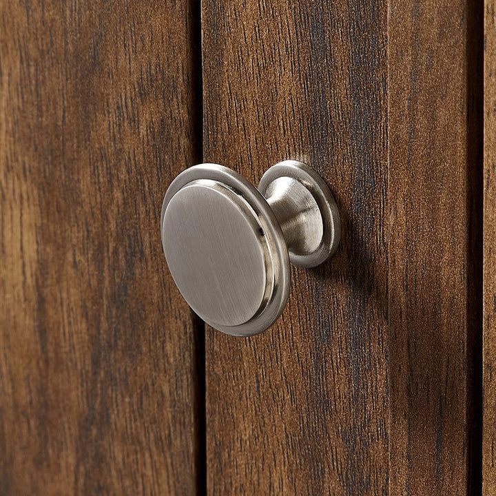 Brown 30 inch bathroom freestanding vanities metal door knob