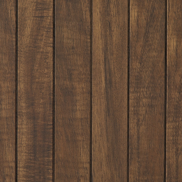 Brown 36 inch bathroom freestanding vanity wood grain panel detail