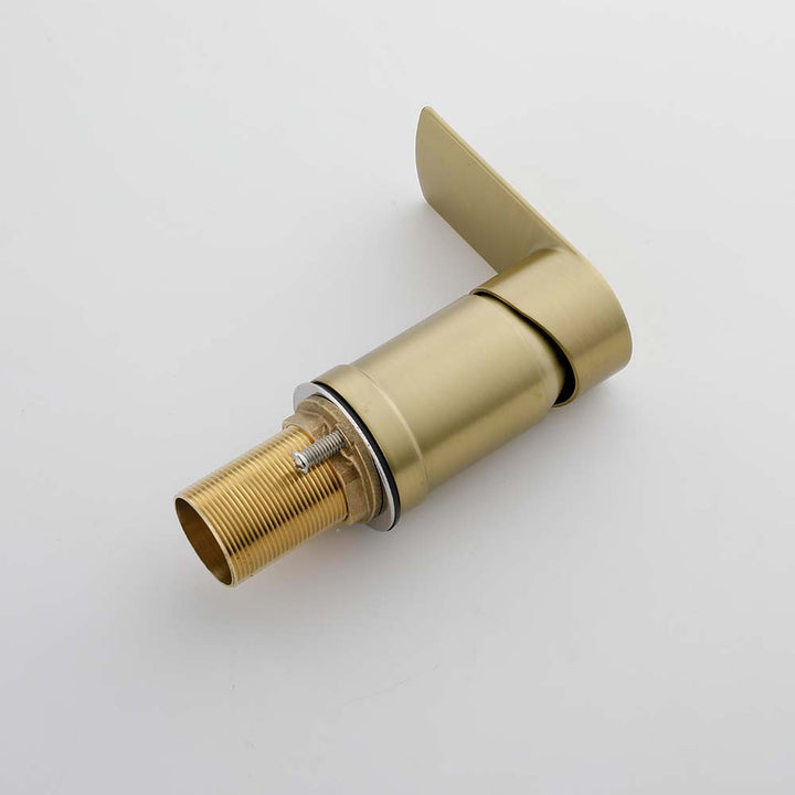 Brushed gold bathtub faucet handle