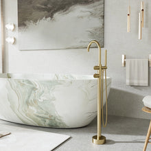 316 Stainless Steel Freestanding Thermostatic Tub Faucet With Hand Shower