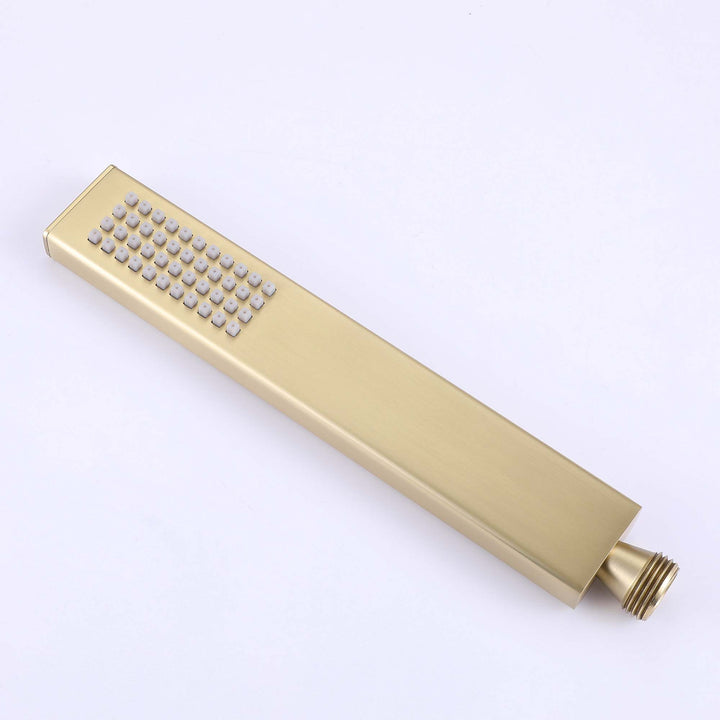 Brushed gold shower system handheld sprayer head