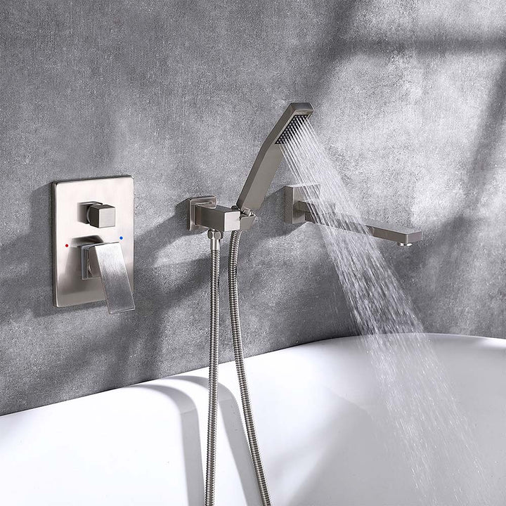 brushed-nickel-handheld-shower-running-water