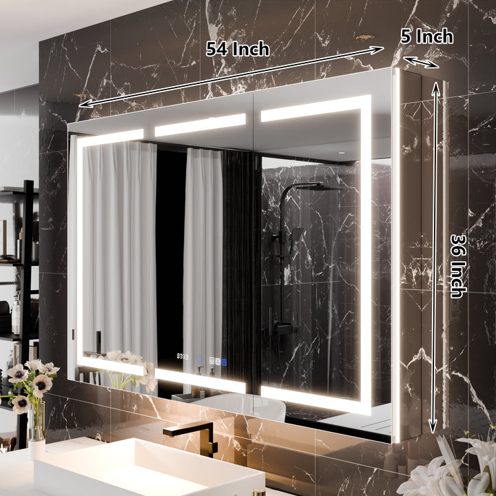Modland 54x36 Smart LED Medicine Cabinet Multifunctional Storage - Modland