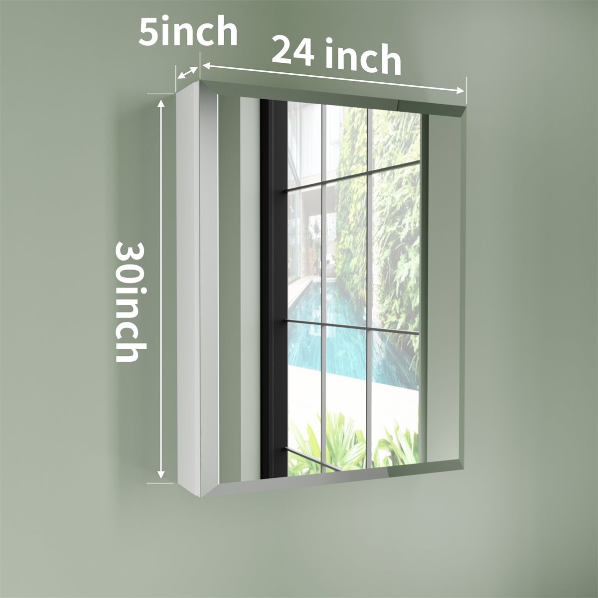 Classic 24" x 30" Medicine Cabinet with Mirror Bathroom Large Storage ...