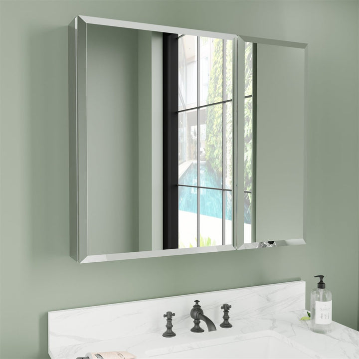 Classic 30" W x 26" H Medicine cabinet with Mirror For Bathroom - Modland