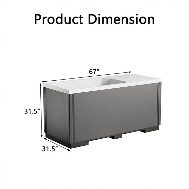 Cold tub 67x31x31 dimensions